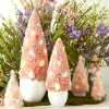 Outlet The Jolly Christmas Shop Raz Set Of 2 Potted Pink Bottle Brush Trees With Egg Ornaments 4415512