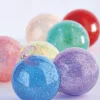 Outlet The Jolly Christmas Shop Raz 4.5" Set Of 7 Rainbow Glittered Glass Ball Christmas Ornaments 4224623