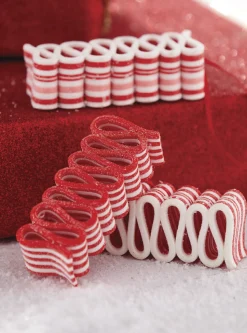 Discount The Jolly Christmas Shop Raz 4" Set Of 3 Red And White Ribbon Candy Christmas Ornament 4215563