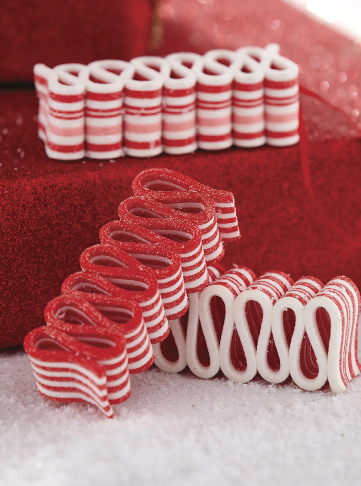 Discount The Jolly Christmas Shop Raz 4" Set Of 3 Red And White Ribbon Candy Christmas Ornament 4215563