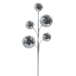 The Jolly Christmas Shop Raz 16" Silver Disco Ball Christmas Tree Spray F4432760
