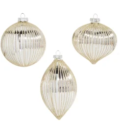 Sale The Jolly Christmas Shop Raz 4" Silver Glitter Ribbed Glass Christmas Ornament 4322885