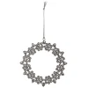 Best The Jolly Christmas Shop Raz 6" Silver Jeweled Wreath Christmas Ornament 4403612