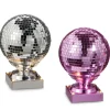 Outlet The Jolly Christmas Shop Raz 7.75" Silver Or Pink Animated Spinning Disco Ball Christmas Decoration