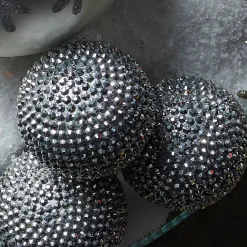 Outlet The Jolly Christmas Shop Raz 2.25" Silver Rhinestone Ball Christmas Ornament 4403625