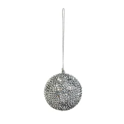 Outlet The Jolly Christmas Shop Raz 2.25" Silver Rhinestone Ball Christmas Ornament 4403625