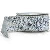 The Jolly Christmas Shop Raz 2.5" Silver Sequined Wired Christmas Ribbon R4371760