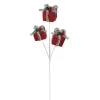 Online The Jolly Christmas Shop Raz 28" Silver Tinsel And Red Present Christmas Tree Spray F4406682