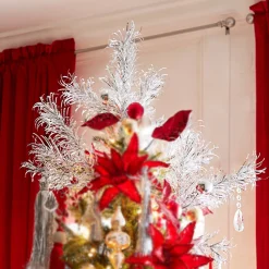 Online The Jolly Christmas Shop Raz 28" Silver Tinsel Christmas Tree Spray F4302403
