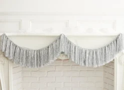 Clearance The Jolly Christmas Shop Raz 5' Silver Tinsel Christmas Tree Garland G4327318