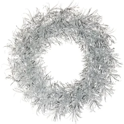 Clearance The Jolly Christmas Shop Raz 22" Silver Tinsel Christmas Wreath W4302402