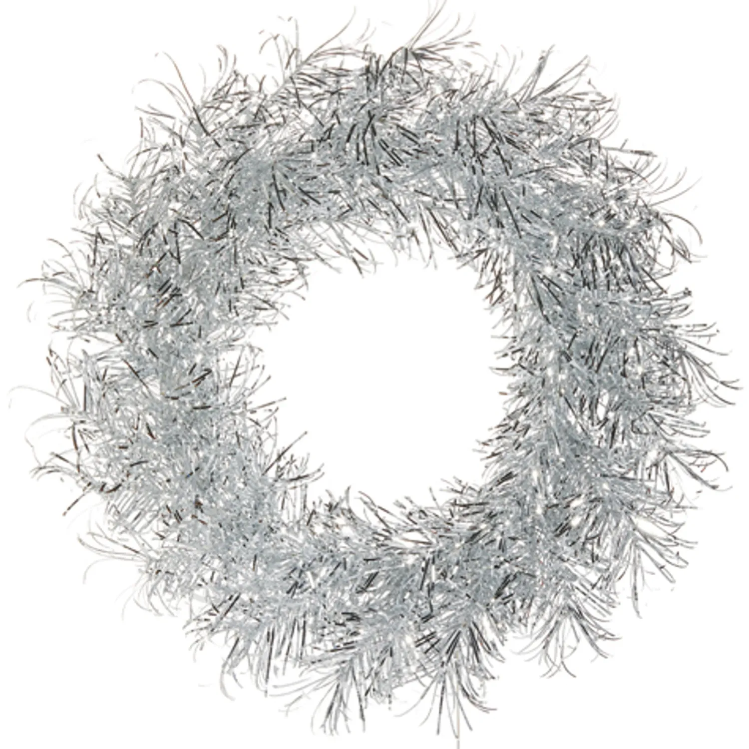 Clearance The Jolly Christmas Shop Raz 22" Silver Tinsel Christmas Wreath W4302402