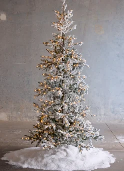 Clearance The Jolly Christmas Shop Raz 7.5' Snake Light Flocked Silverado Fir Christmas Tree T4152003