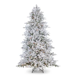 Clearance The Jolly Christmas Shop Raz 7.5' Snake Light Flocked Silverado Fir Christmas Tree T4152003
