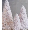 Clearance The Jolly Christmas Shop Raz 7.5' Snake Light Flocked White Tinsel Christmas Tree T4152011