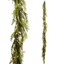 Online The Jolly Christmas Shop Raz 9' Snake Light Real Feel Green Cedar Christmas Garland G3952038