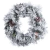 Clearance The Jolly Christmas Shop Raz 24" Snake Lighted Flocked Pine Christmas Wreath W4352015