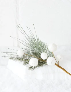 Sale The Jolly Christmas Shop Raz 20" Snowball And Greenery Christmas Tree Pick F4206702