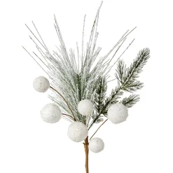 Sale The Jolly Christmas Shop Raz 20" Snowball And Greenery Christmas Tree Pick F4206702