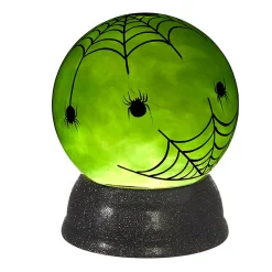 Best The Jolly Christmas Shop Raz 6" Spider Web Lighted Globe Halloween Decoration 4019116