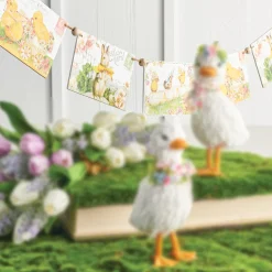 Sale The Jolly Christmas Shop Raz 3.5' Storybook Easter Postcard Garland G4216046