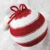 Discount The Jolly Christmas Shop Raz 5" Striped Knit Ball Christmas Ornament 4116339