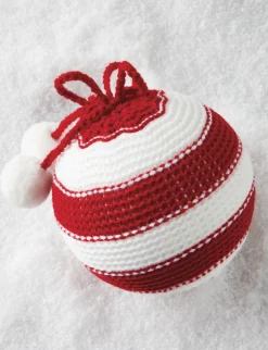 Discount The Jolly Christmas Shop Raz 5" Striped Knit Ball Christmas Ornament 4116339