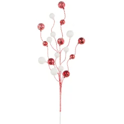 Online The Jolly Christmas Shop Raz 34" Striped Red And White Glittered Ball Christmas Tree Spray F4306778