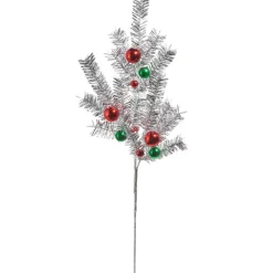 Best The Jolly Christmas Shop Raz 31" Tinsel And Ball Ornament Christmas Tree Spray F4406685