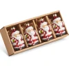 Discount The Jolly Christmas Shop Raz 3" Tinsel Santa Glass Christmas Ornament Box Of 4 4422899
