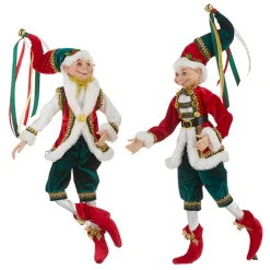 Hot The Jolly Christmas Shop Raz 16" Traditional Posable Elf Christmas Figure 4202309