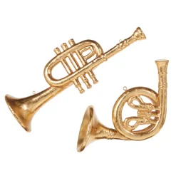 Clearance The Jolly Christmas Shop Raz 10.5" Trumpet Or French Horn Christmas Ornament 4316162