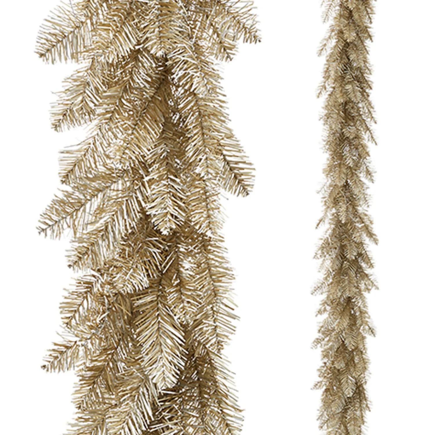 Discount The Jolly Christmas Shop Raz 6' Unlit Champagne Gold Tinsel Christmas Garland G4247051