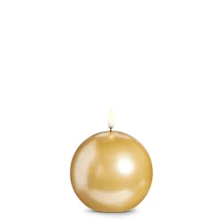 Outlet The Jolly Christmas Shop Raz 4" Uyuni Metallic Gold Round Battery Operated Candle With Lighted Flickering Wick 4434506