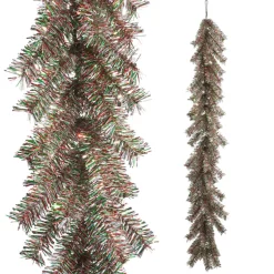 Sale The Jolly Christmas Shop Raz 6' Vintage Inspired Multicolor Tinsel Christmas Garland G4402277