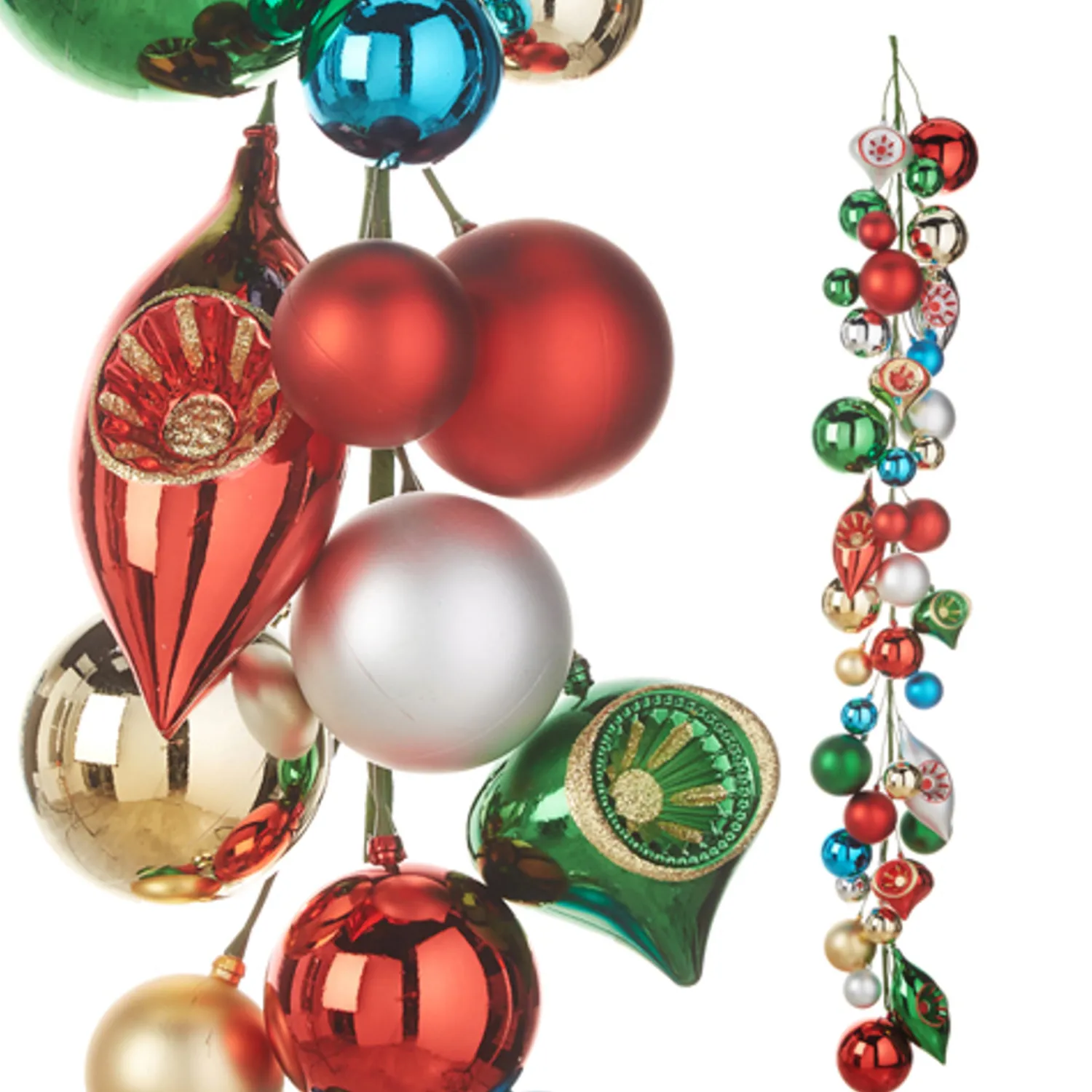 The Jolly Christmas Shop Raz 4' Vintage Ornament Ball Garland G4332708