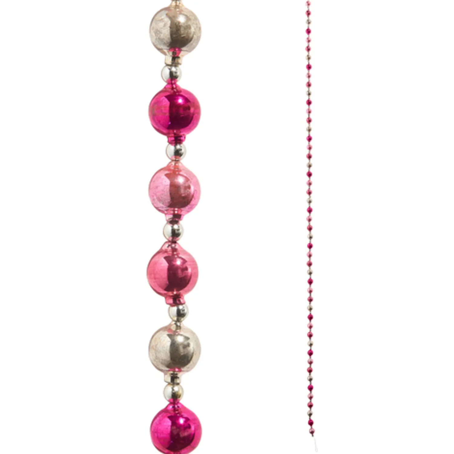 Discount The Jolly Christmas Shop Raz 6' Vintage Pink And Silver Ball Ornament Christmas Tree Garland G4419031