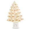 Online The Jolly Christmas Shop Raz 6" Vintage White And Gold Ceramic Christmas Tree Night Light 4319164
