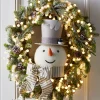 Best The Jolly Christmas Shop Raz 16" Whimsical Snowman Head Christmas Tree Topper 4416350