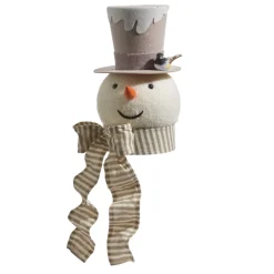 Best The Jolly Christmas Shop Raz 16" Whimsical Snowman Head Christmas Tree Topper 4416350