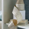 Discount The Jolly Christmas Shop Raz 4" White And Gold Tweed Wired Christmas Ribbon R4371783