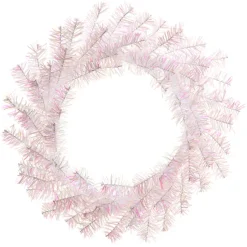 Sale The Jolly Christmas Shop Raz 22" White And Pink Tinsel Christmas Wreath W4402271