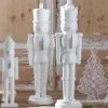 Clearance The Jolly Christmas Shop Raz 22.5" White Christmas Nutcracker Figure 4457691