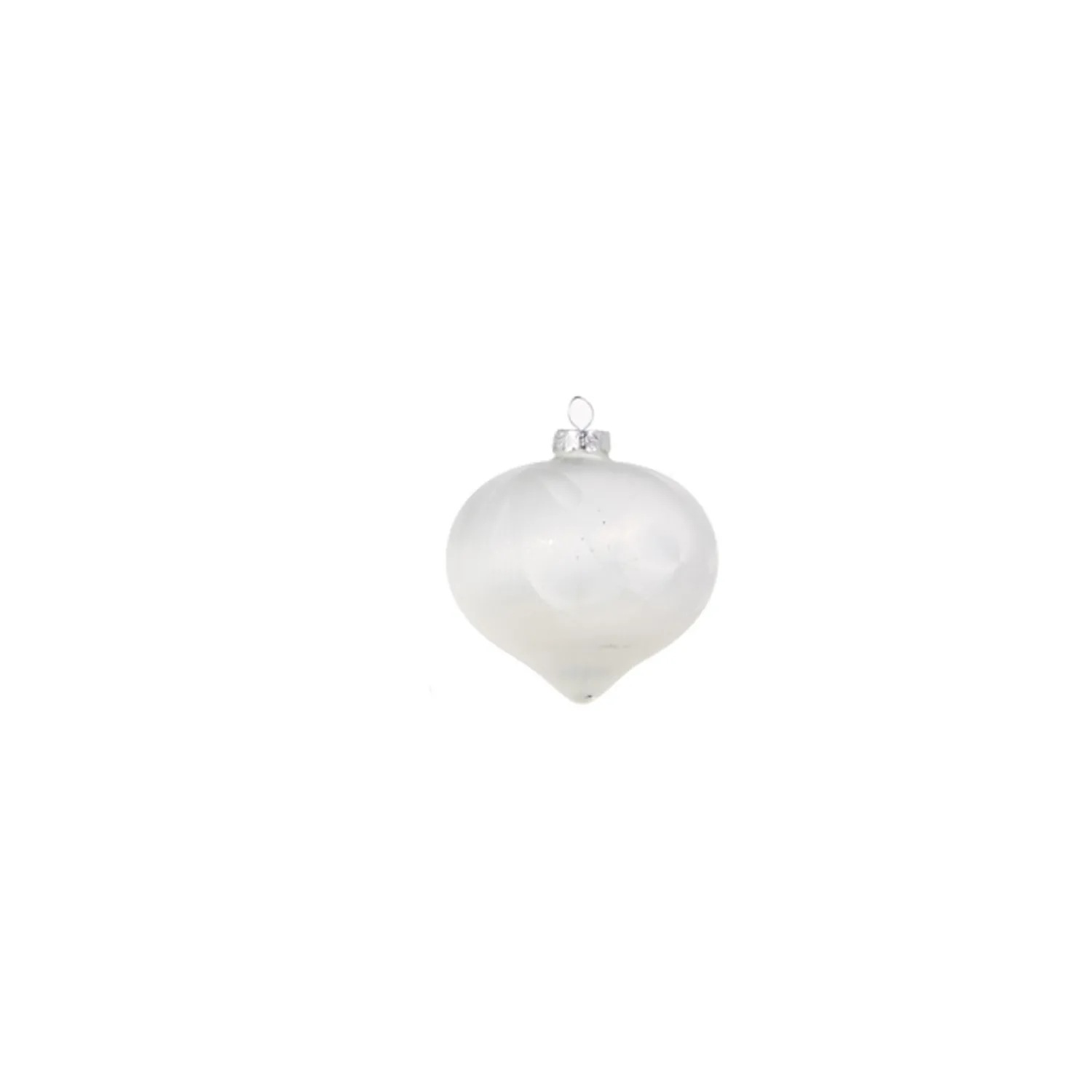 Discount The Jolly Christmas Shop Raz 4" White Matte Crackle Glass Christmas Ornament 4322857
