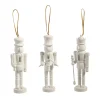 Clearance The Jolly Christmas Shop Raz 5.75" White Nutcracker Christmas Ornament Set Of 3 4422800