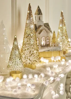 Online The Jolly Christmas Shop Raz 8' White Snowball LED Snake Light Christmas Lights L4037022