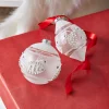 The Jolly Christmas Shop Raz 4" White Textured Pinecone Glass Christmas Ornament 4324587