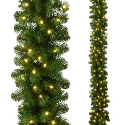 Discount The Jolly Christmas Shop Raz 9' X 12" Pre-Lit Oregon Fir Christmas Garland G4409581