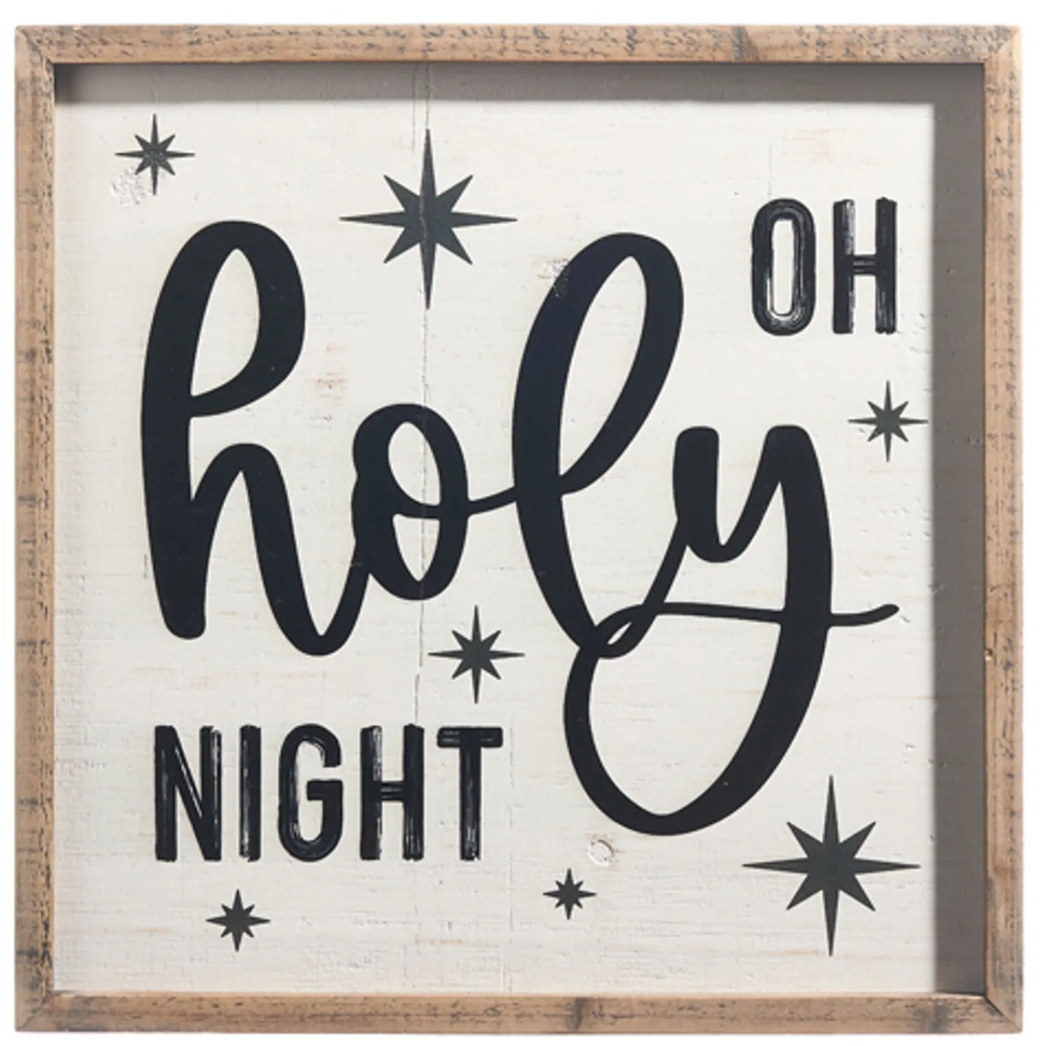 Hot The Jolly Christmas Shop Raz Black And White Wooden Framed Metal Christmas Signs
