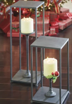 Clearance The Jolly Christmas Shop Raz Black Box Frame Square Candle Holder Christmas Decoration